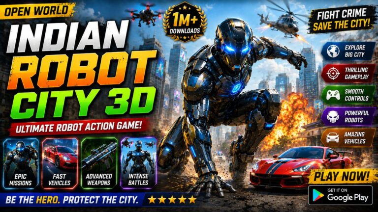 Indian Robot City 3D App